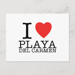 I kärlek Playa del Carmen-postkort Vykort