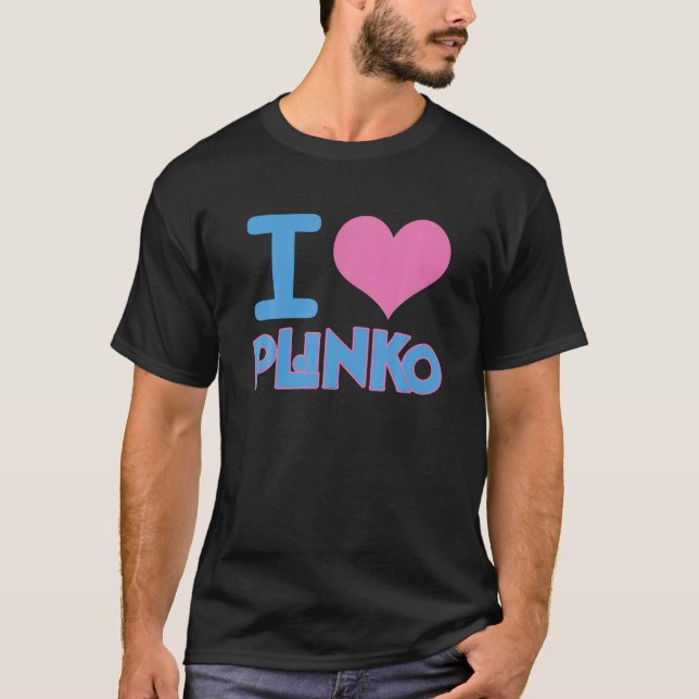 I Kärlek Plinko Heart Funny Say T Shirt (Framsida)