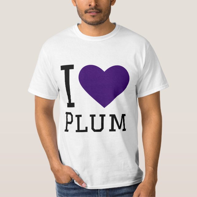 I kärlek plommon t shirt (Framsida)