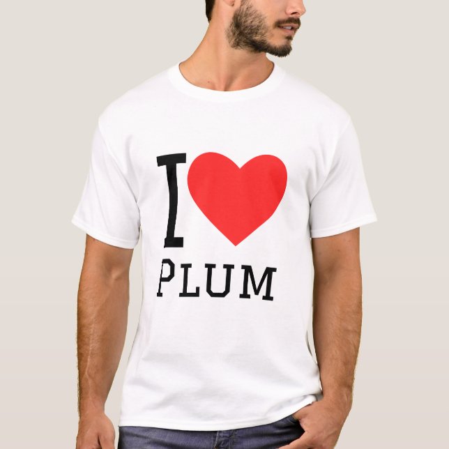 I Kärlek plommon T Shirt (Framsida)