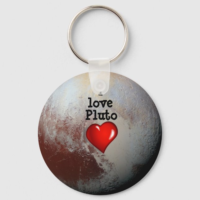 I kärlek Pluto Red hjärta Nyckelring (Framsida)