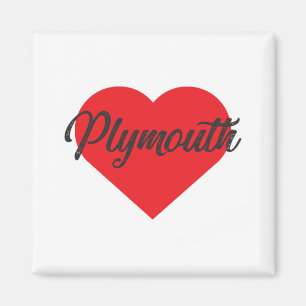 I Kärlek Plymouth Magnet