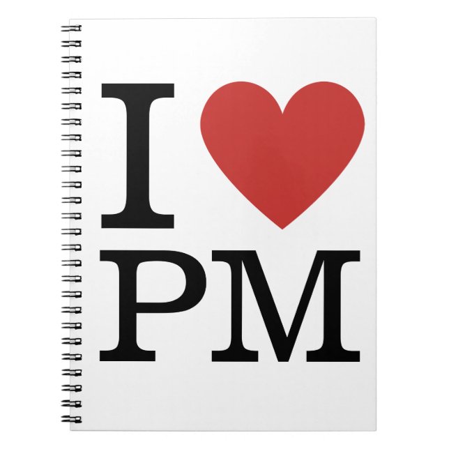I ❤️ Kärlek PM - projektledningens NOTEBOOK Anteckningsbok (Framsidan)