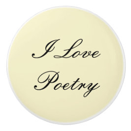 I Kärlek Poetry Ceramic Knob (Cream & Black) Knopp