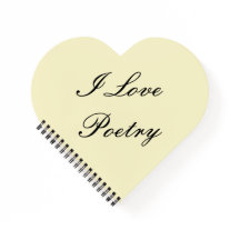 I Kärlek Poetry Heart Notebook (Cream & Black)