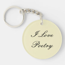 I Kärlek Poetry Keychain (Cream & Black)