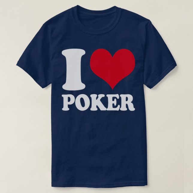 I Kärlek Poker T Shirt (Design framsida)