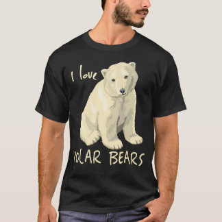 I Kärlek Polar Bears Arktiska björn T Shirt