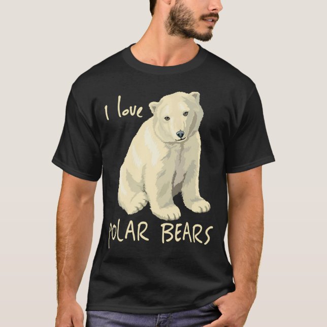 I Kärlek Polar Bears Arktiska björn T Shirt (Framsida)
