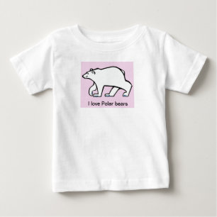 I kärlek POLAR BEARS - RISK animalisk grafik T Shirt