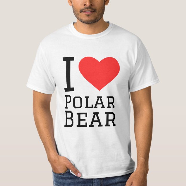 I kärlek polar björn t shirt (Framsida)