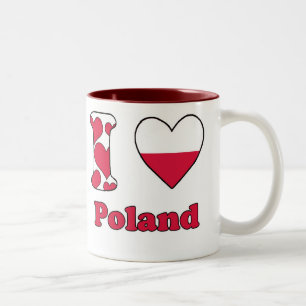 I kärlek Polen Två-Tonad Mugg