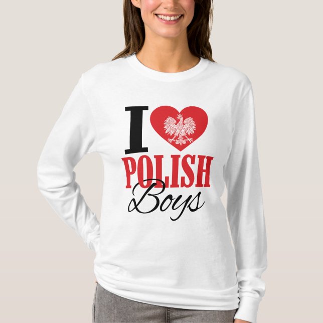 I Kärlek polska Boys T Shirt (Framsida)
