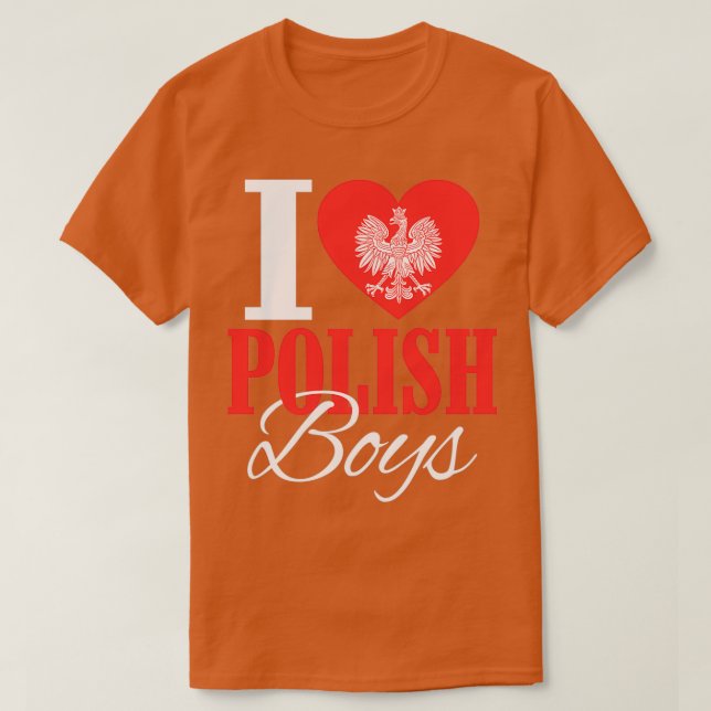 I Kärlek polska Boys T Shirt (Design framsida)