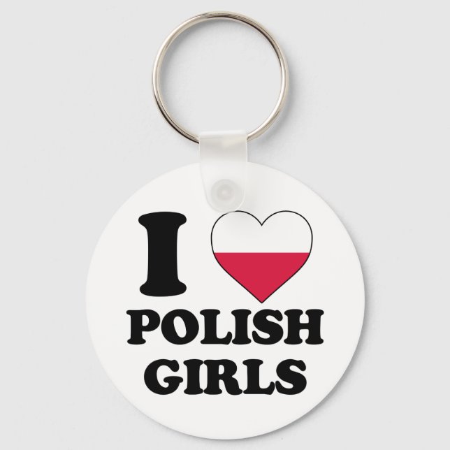 I kärlek polska flickor nyckelring (Framsida)