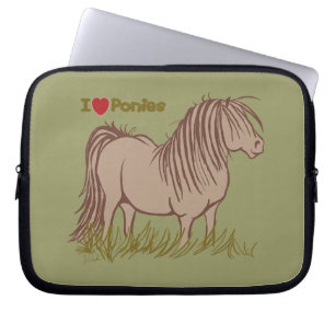 I Kärlek Ponier Laptop Fodral