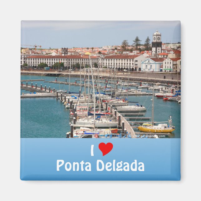 I Kärlek Ponta Delgada Magnet (Framsidan)