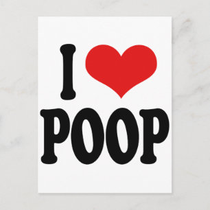 I Kärlek Poop Vykort
