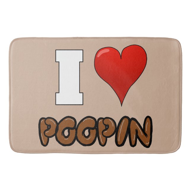 I KÄRLEK POOPIN BATH MAT BADRUMSMATTA (Framsidan)