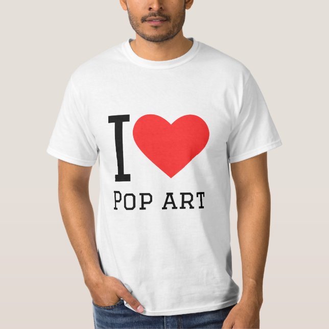 I kärlek pop art t shirt (Framsida)