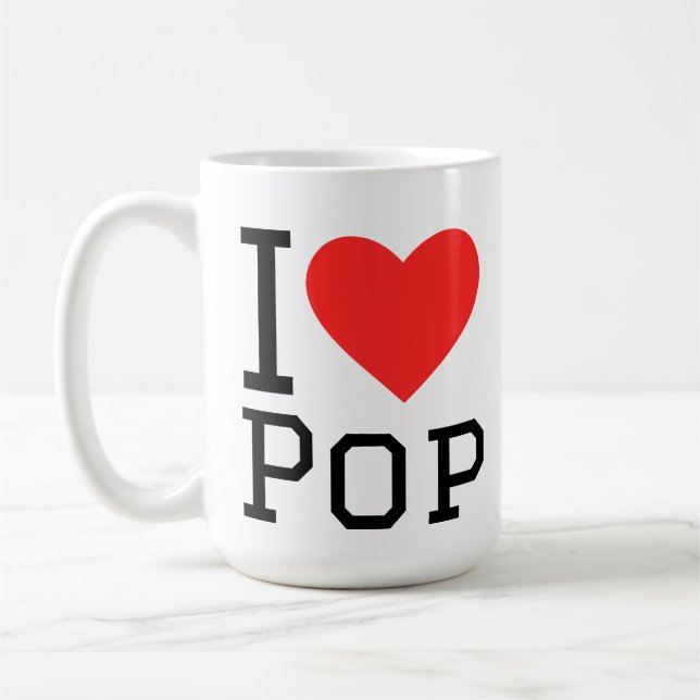 I kärlek pop kaffemugg (Vänster)