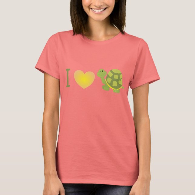 I Kärlek Pop Turtle Tee Shirt (Framsida)