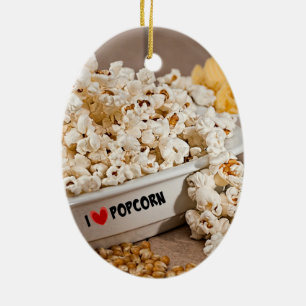 I Kärlek Popcorn Julgransprydnad Keramik