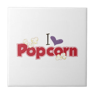 I Kärlek Popcorn Kakelplatta