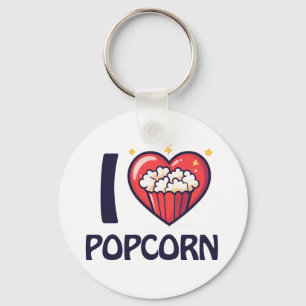 I kärlek Popcorn Nyckelring