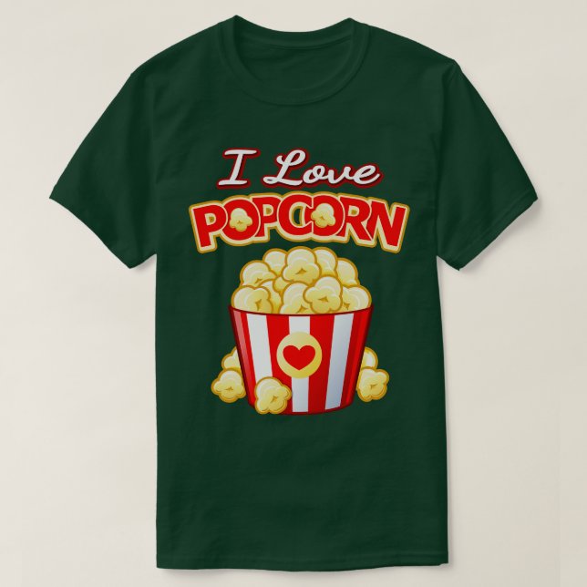 I kärlek popcorn t shirt (Design framsida)