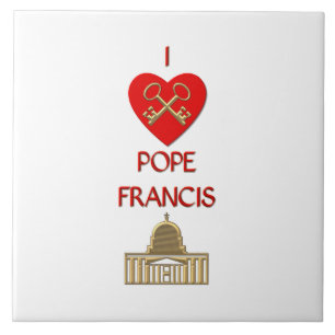 I Kärlek Pope Francis Kakelplatta