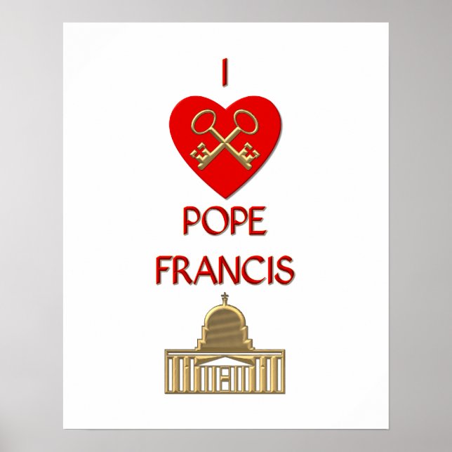 I Kärlek Pope Francis Poster (Framsidan)