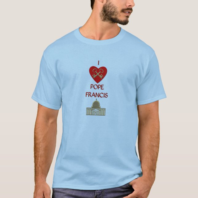 I Kärlek Pope Francis T-shirt (Framsida)