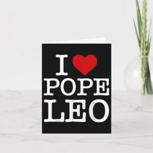 I Kärlek Pope Leo Xiv Retro Vintage I Kärlek Heart Kort