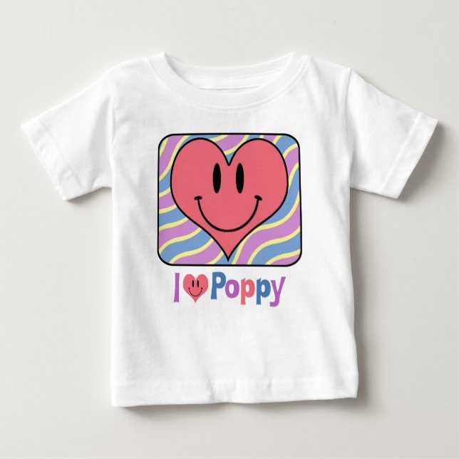 I Kärlek Poppy T Shirt (Framsida)