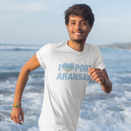 I Kärlek Port Aransas Cute Texas Beach T Shirt