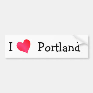 I Kärlek Portland Bildekal