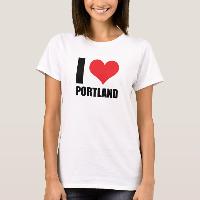 I kärlek Portland T Shirt (Framsida)