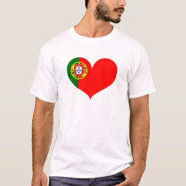 I Kärlek Portugal Flagga T Shirt