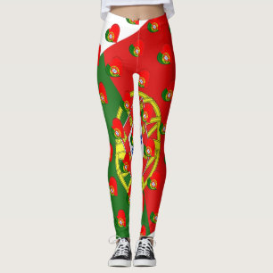 I Kärlek Portugal Portugisiska Flagga Färg Funny Leggings