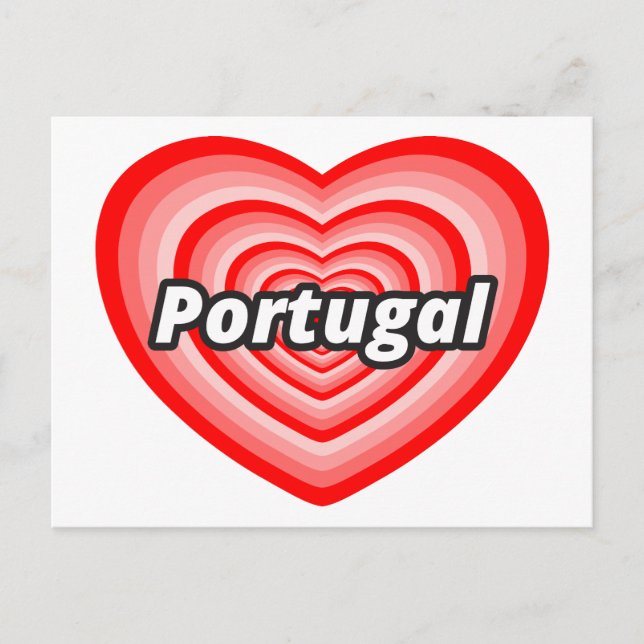 I kärlek Portugal Vykort (Framsida)