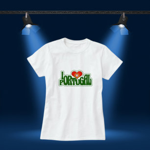 I Kärlek Portugal Womens White T Shirt