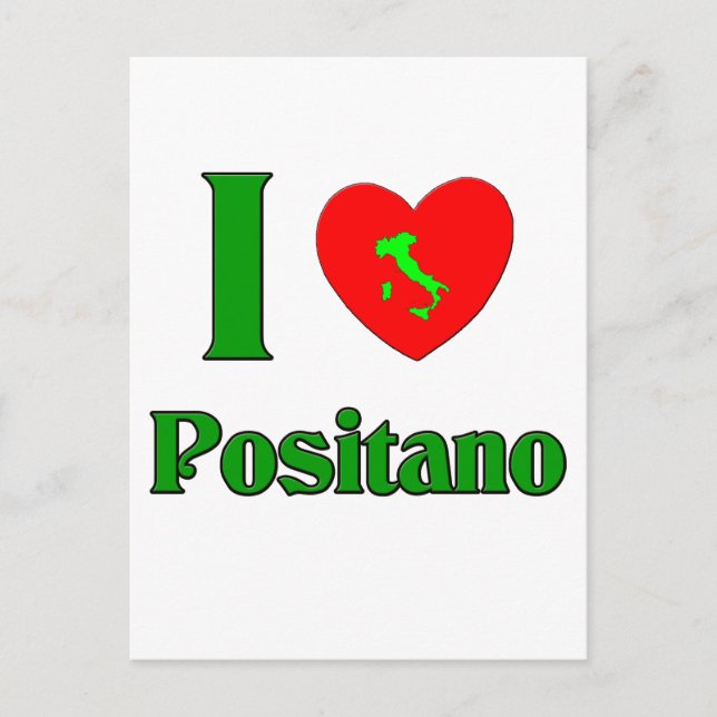 I Kärlek Positano Italien Vykort (Framsida)