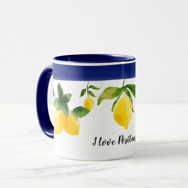 I Kärlek Positano Mugg Lemons Tile Amalfi Kusten (Framsida vänster)