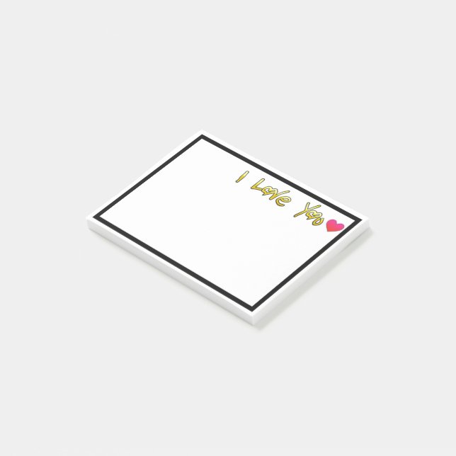 I Kärlek Post-it Block (Vinklad)