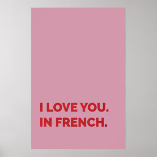 I Kärlek Poster du i Fransk