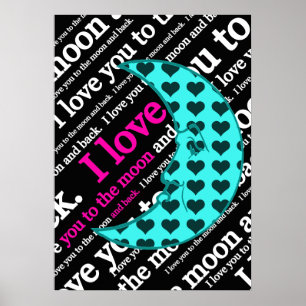 I Kärlek Poster du till Måne och bak