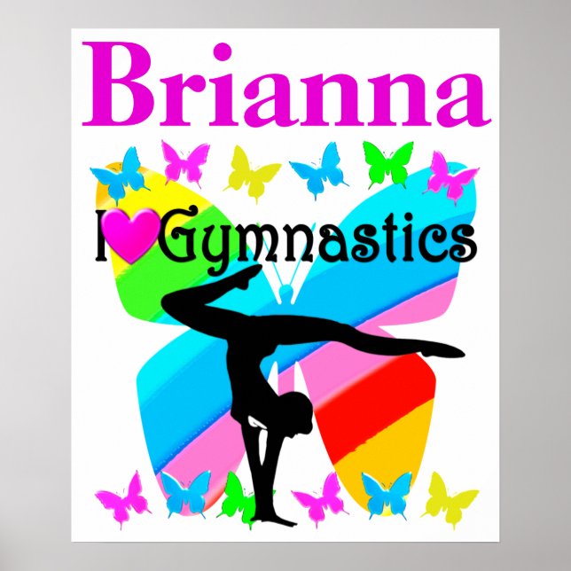 I KÄRLEK POSTER GYMNASTICS PERSONLIG BUTTERFLY (Framsidan)