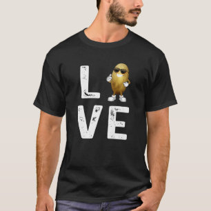 I Kärlek potatis av vegetabilisk finpotatis i sung T Shirt
