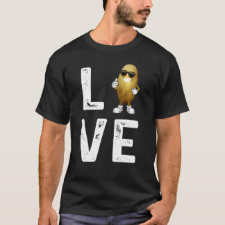 I Kärlek potatis av vegetabilisk potatis i sunglus T Shirt